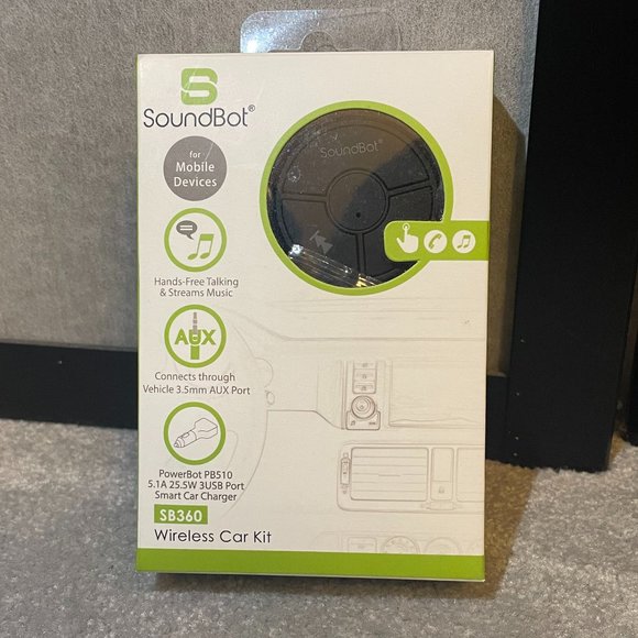 SoundBot SB360 Hands-Free Bluetooth Wireless Car Kit - Picture 1 of 3